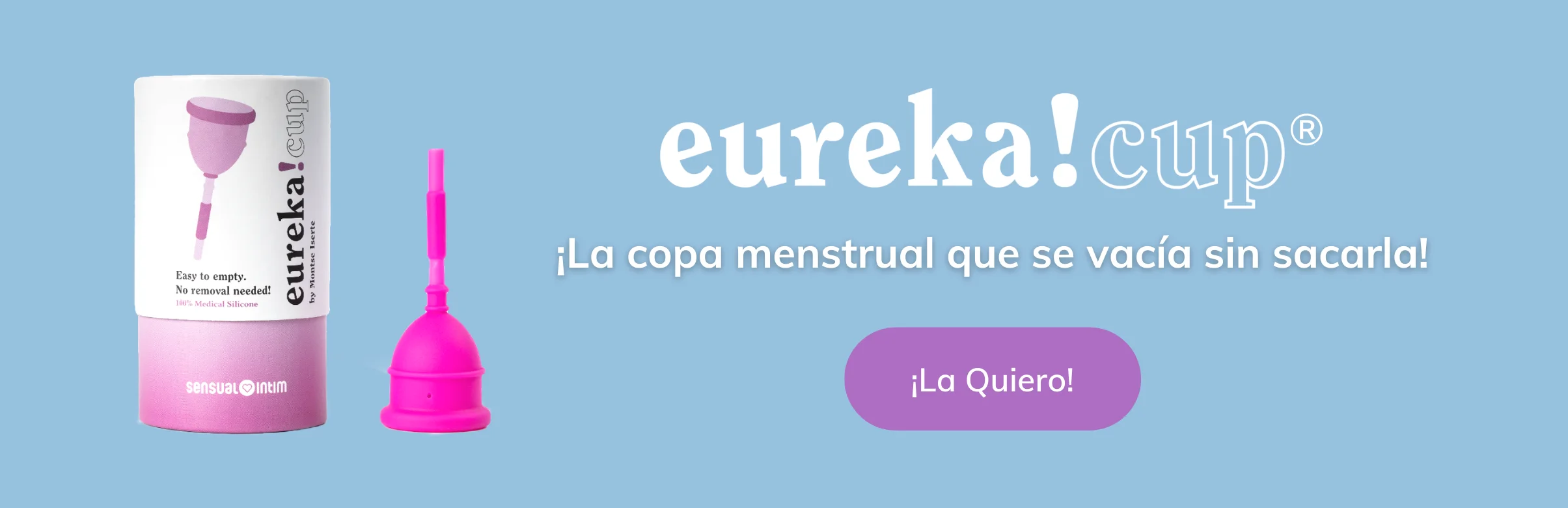 eureka cup la copa menstrual que se vacia sin sacarla | sensual intim